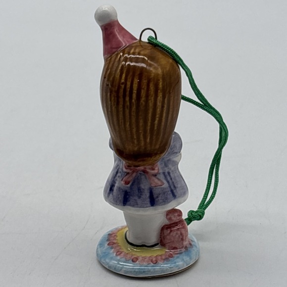 Vintage 1975 Joan Walsh Anglund Ceramic Birthday Girl Ornament - Picture 4 of 9